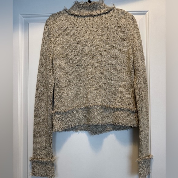 Kenar Women’s Cream Tweed Chanel Style‎ Cardigan Sweater Jacket Size Medium - Picture 3 of 5